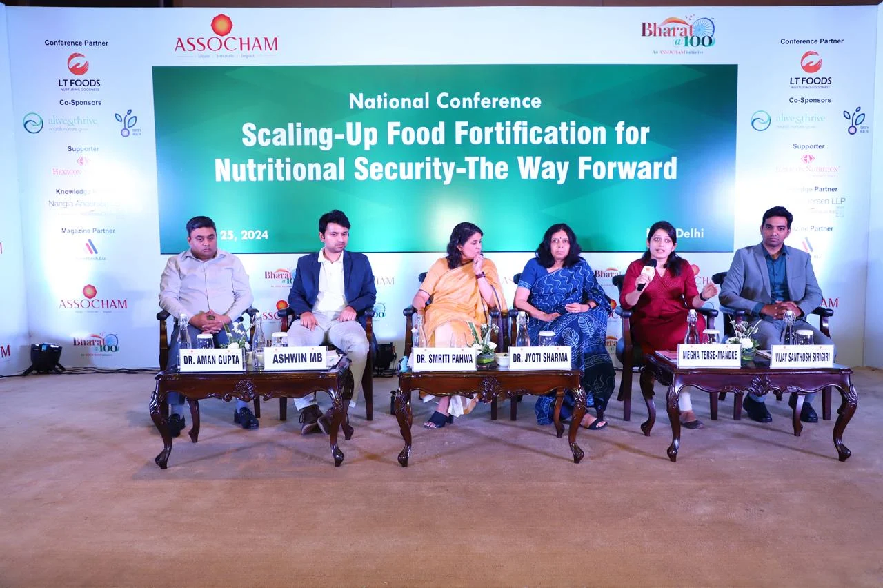 Megha speaking at the ASSOCHAM National Conference on Nutritional Security